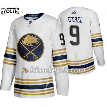 Børn NHL Buffalo Sabres Trøje Jack Eichel 9 50th Anniversary Adidas 2019-20 Hvid Authentic